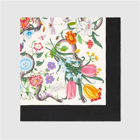 gucci flora snake scarf|Gucci Flora silk scarf.